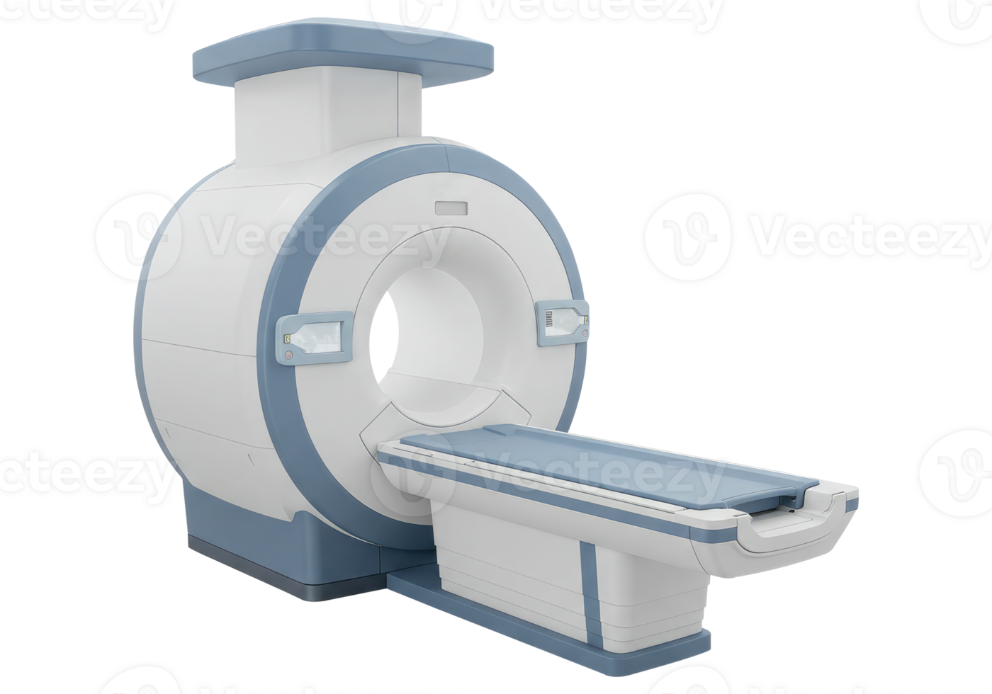 Front View of an MRI Machine Isolated on Transparent Background. Cut Out, Clipping Path. png