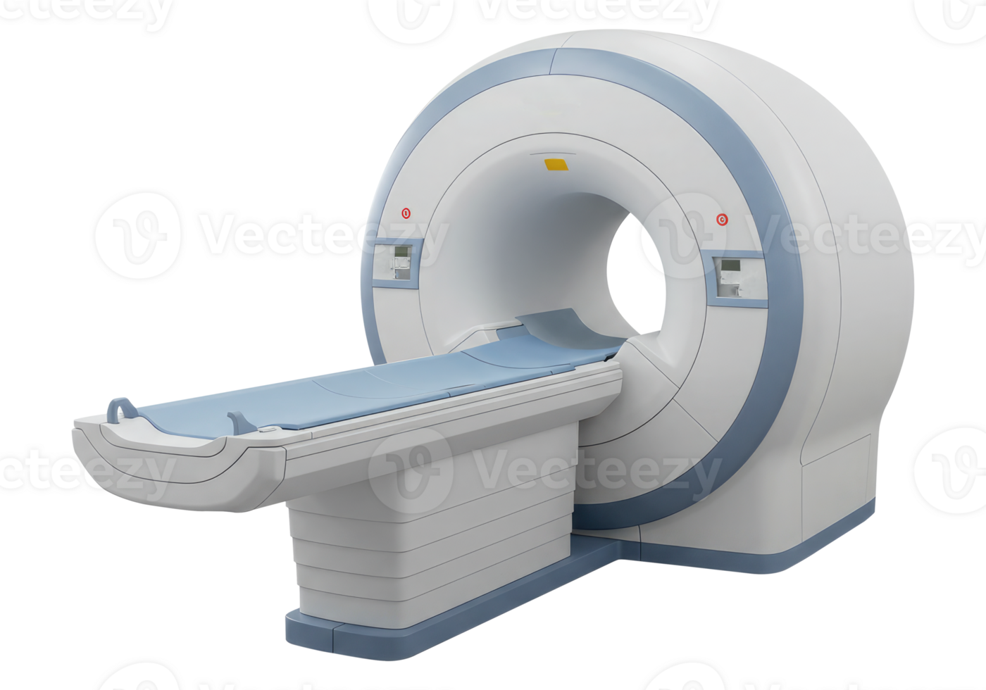 3D Render of a Modern MRI Scanner. Cut Out, Clipping Path on Transparent Background. png