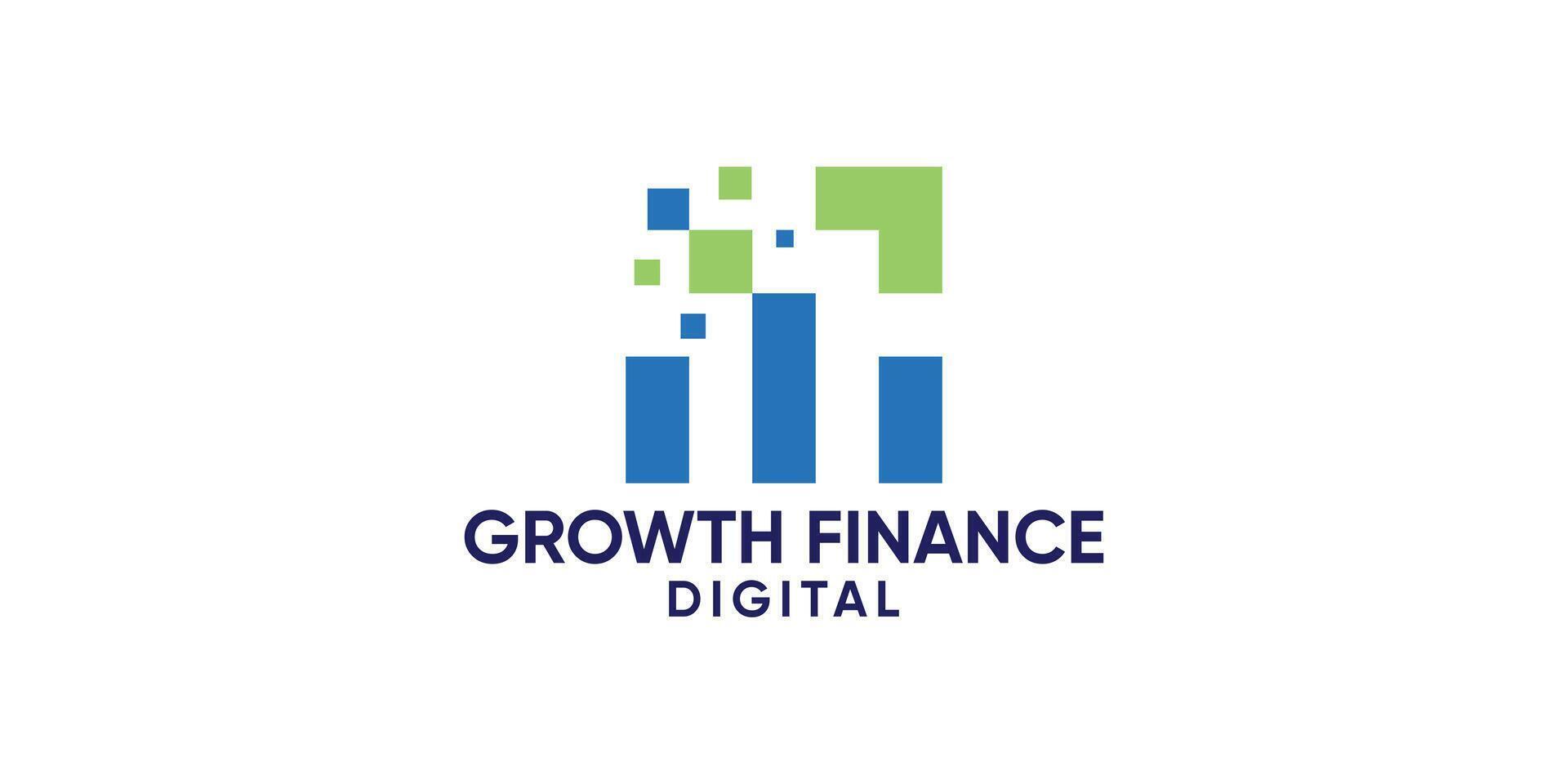 logo design growth and finance,digital,logo invest,design,symbol,icon,idea,creative,elegant. vector