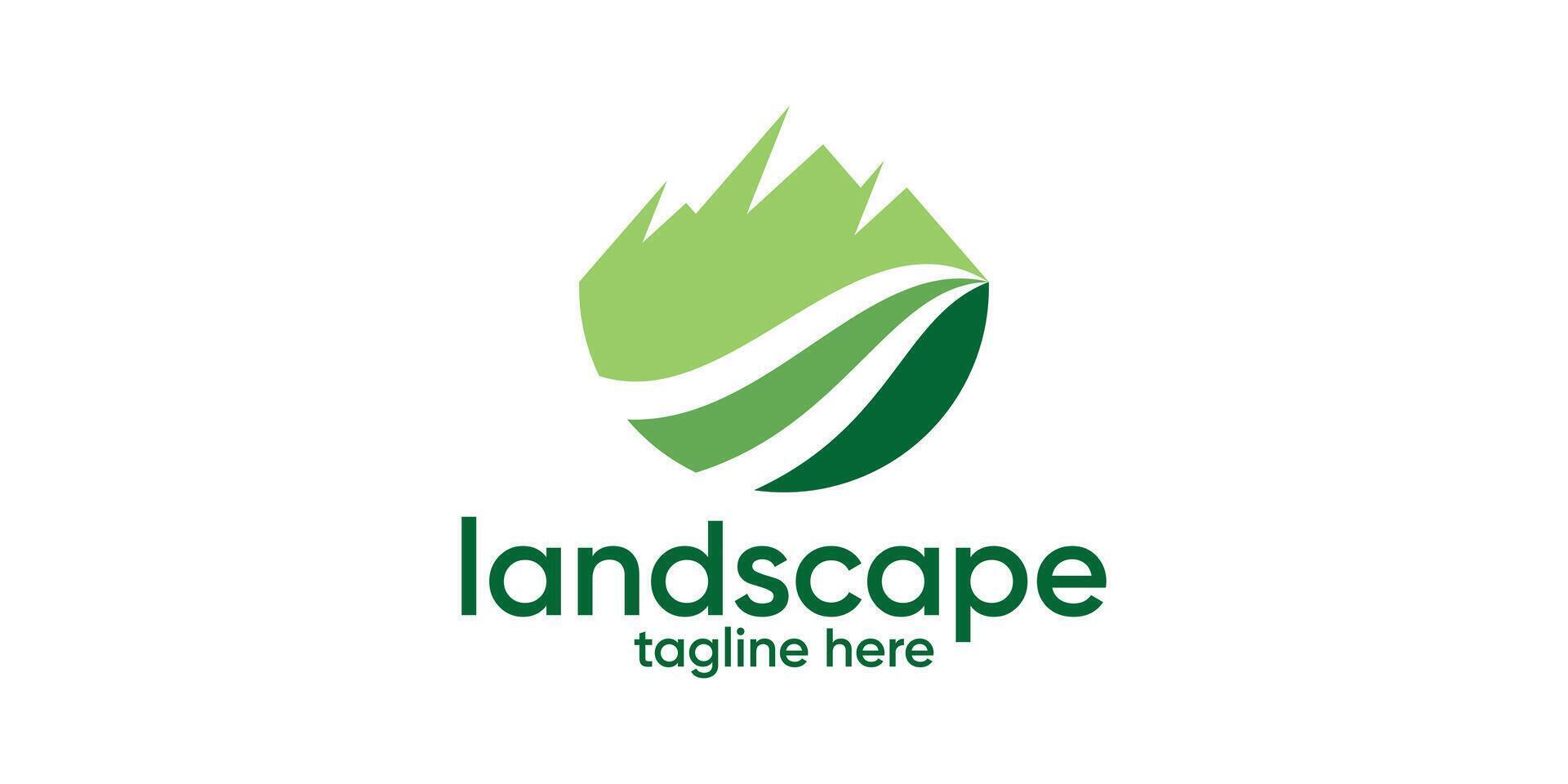 logo design landscape,nature,symbol,icon,idea,creative. vector
