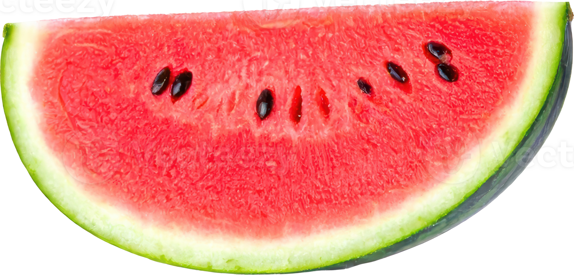 Juicy red watermelon slice fresh ripe summer fruit seeds visible isolate png