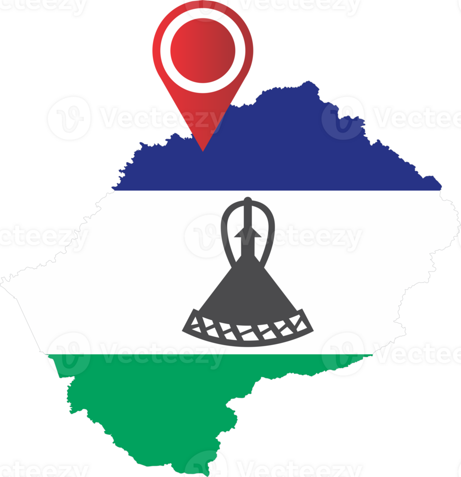 Lesotho country map icon country png