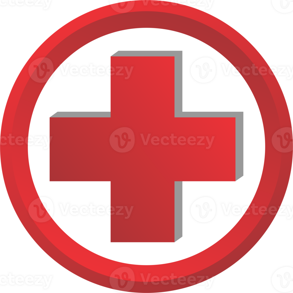 Hospital icon medical red circle png
