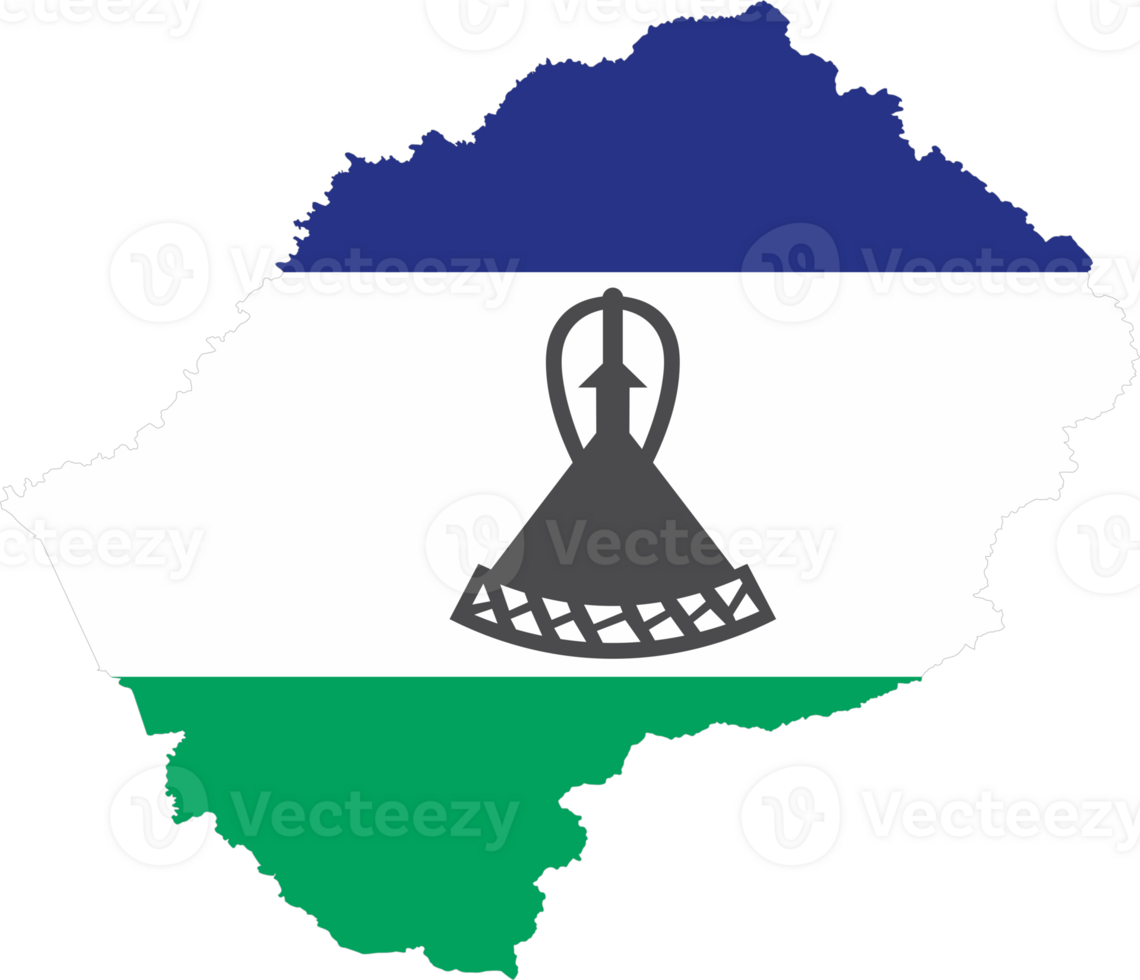 Lesotho country map location png