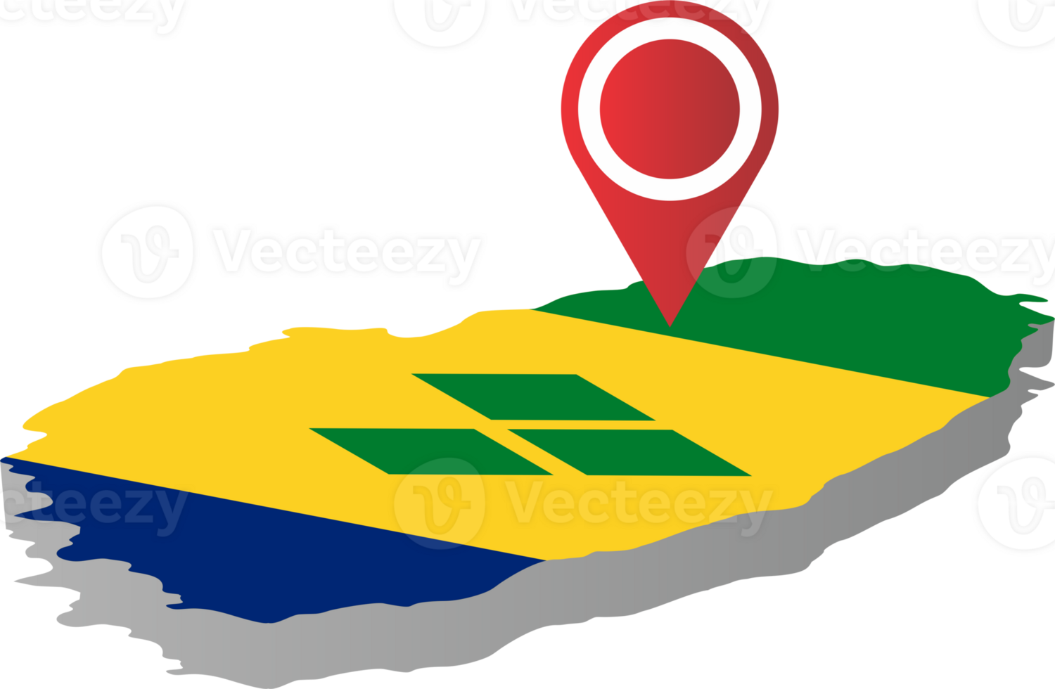 Saint Vincent and the Grenadine country map location png