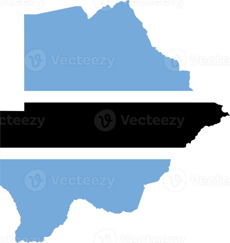 Botswana country map location png