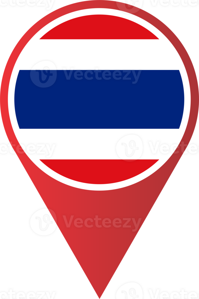 Thailand flag icon pin map png