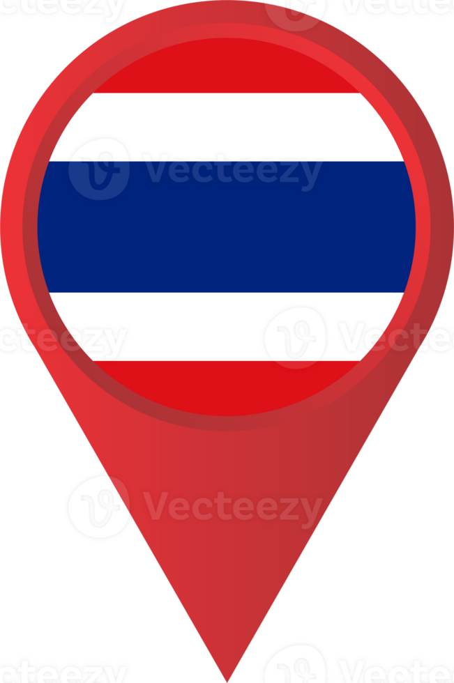 Thailand flag icon pin location symbol png