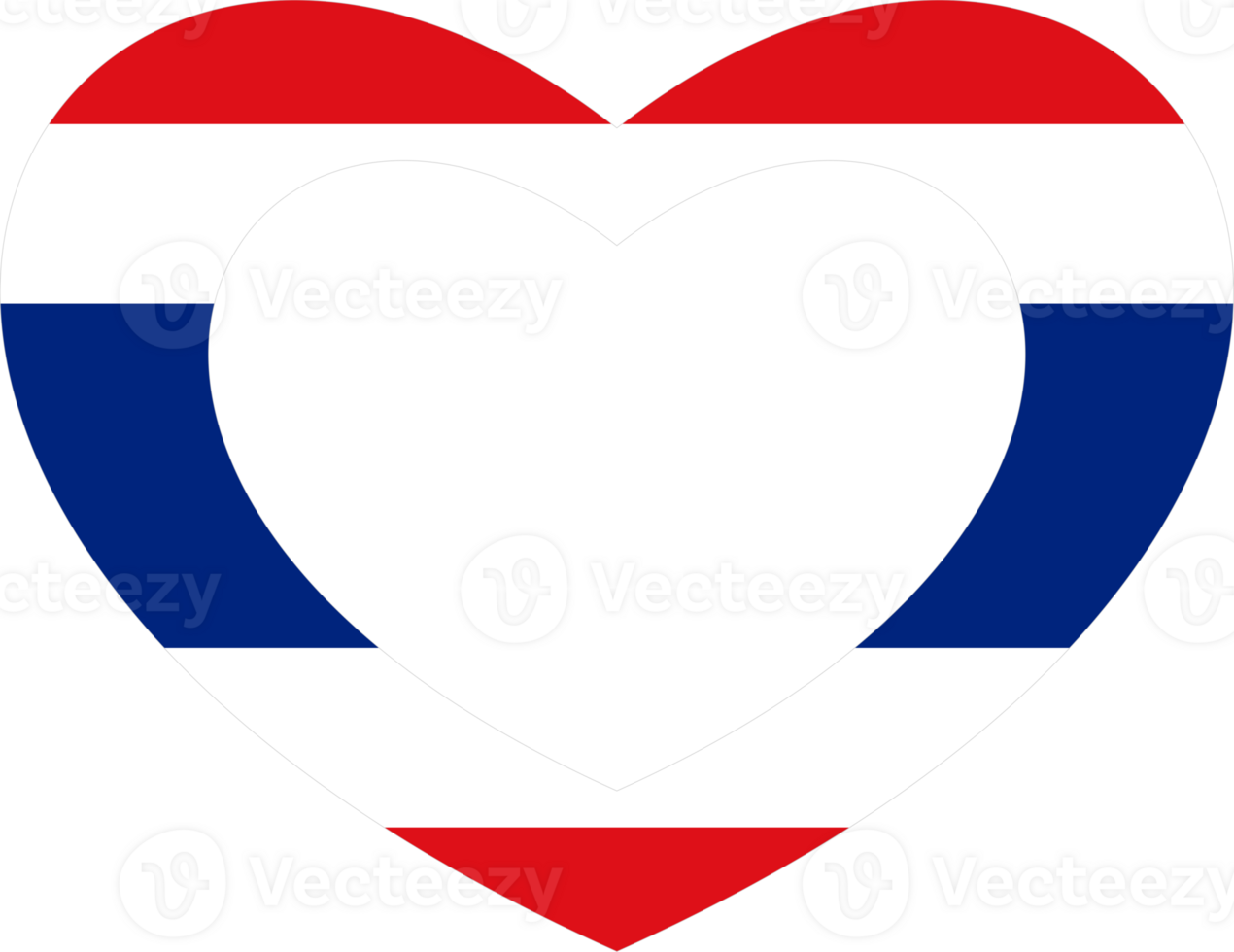 Thailand flag icon heart shape layer line art png