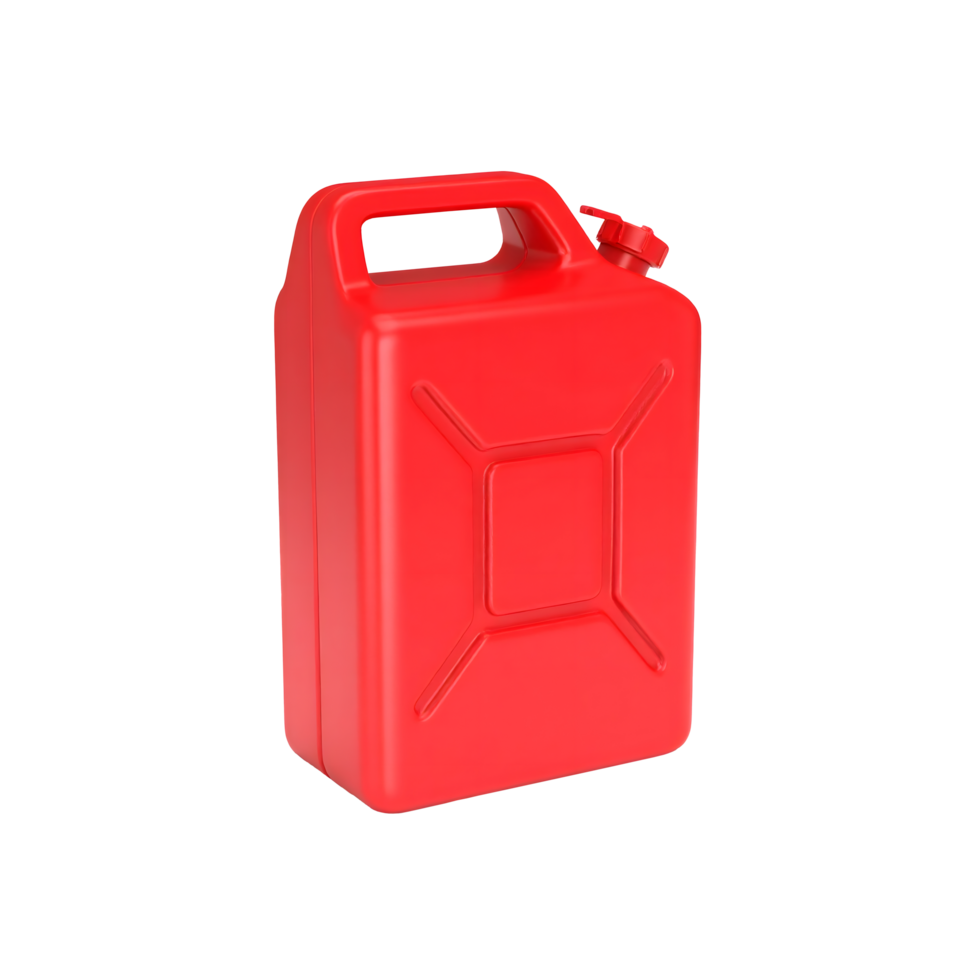 3D Icon red jerry can, mockup in close up png