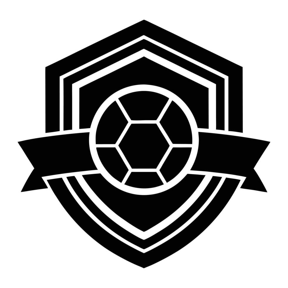 a black and white logo for a soccer team. vector