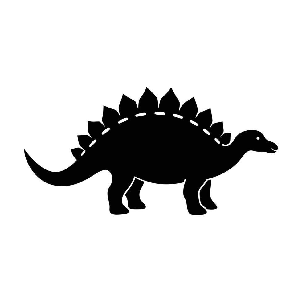a black and white illustration of a dinosaur white background. vector