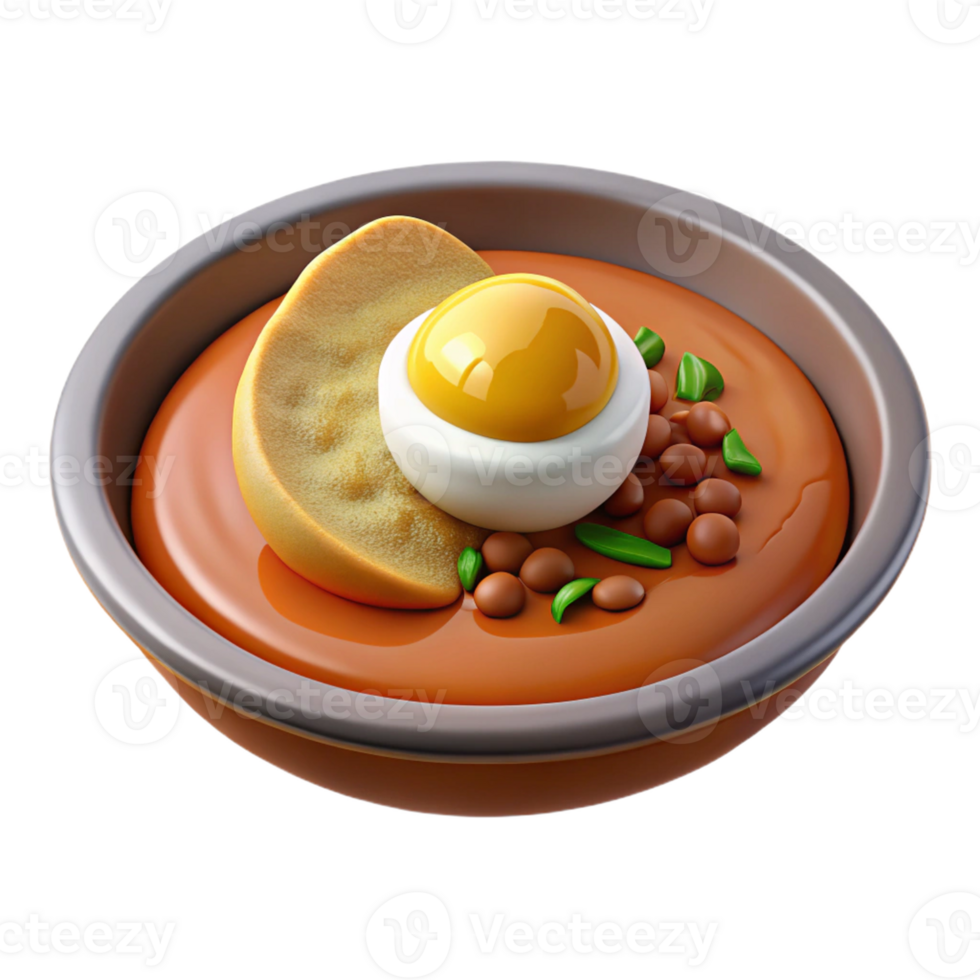 3D Cartoon of spongy Ethiopian Injera png