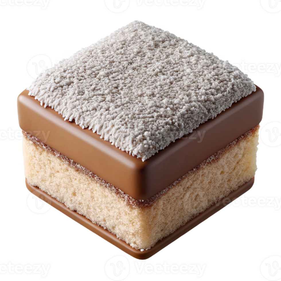3D Cartoon Australian Lamington Cake png