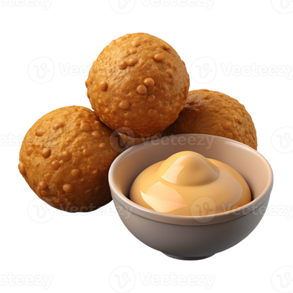 3D Cartoon of Falafel Balls png