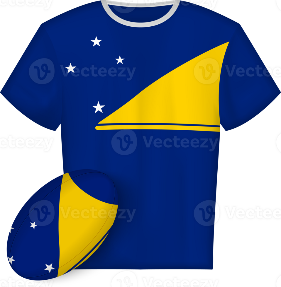 Tokelau rugby jersey with rugby ball png