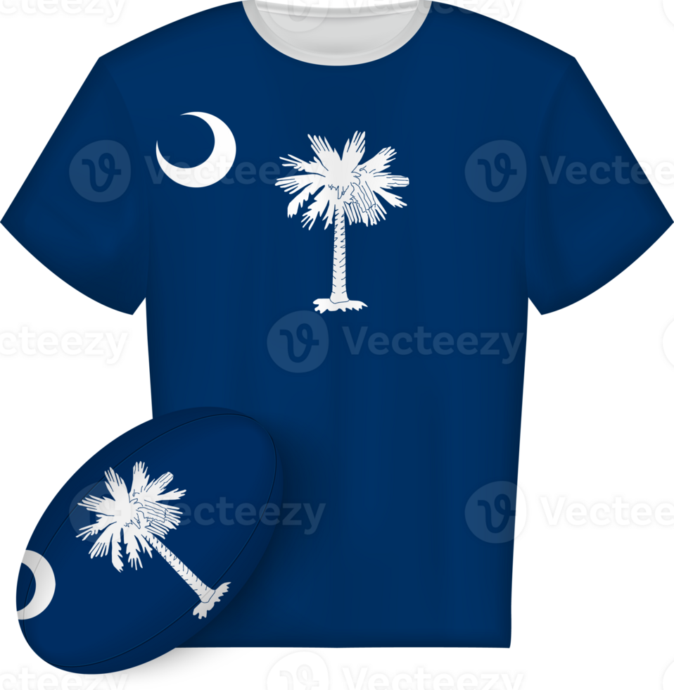 South Carolina rugby jersey with rugby ball png