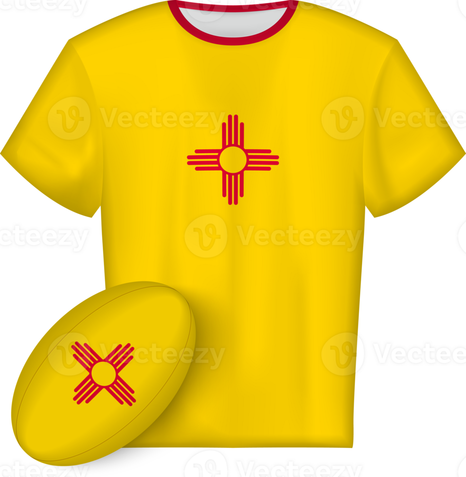 New Mexico rugby jersey with rugby ball png