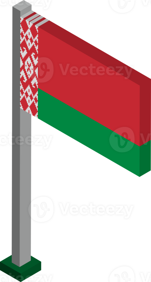 Belarus Flag in Isometric dimension. png