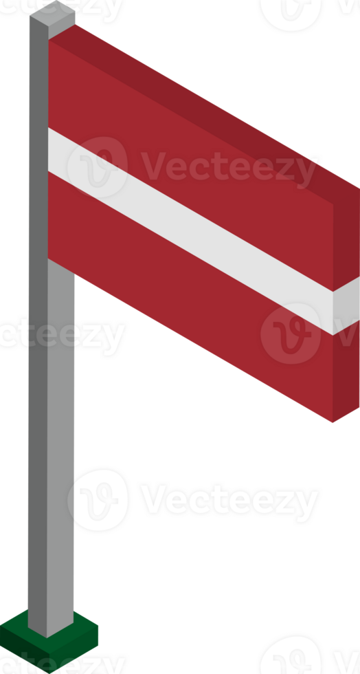 Latvia Flag in Isometric dimension. png