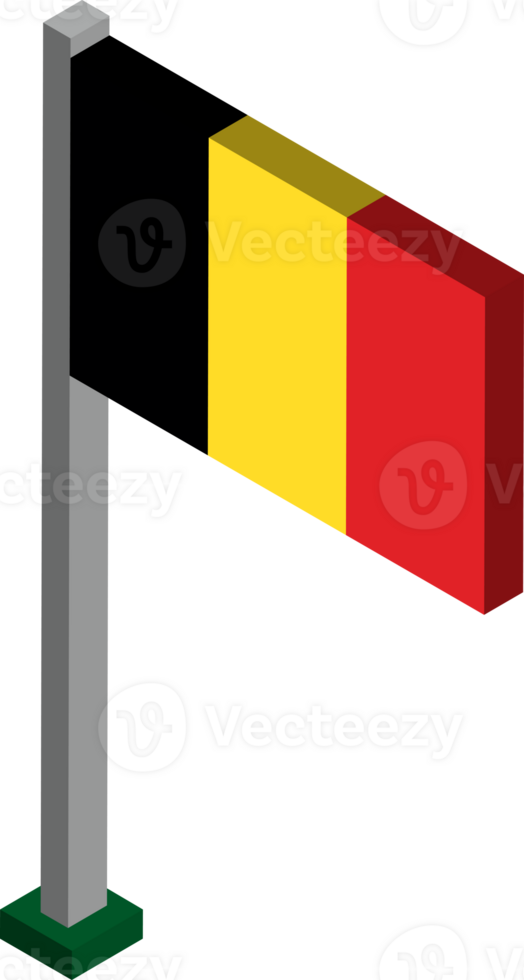Belgium Flag in Isometric dimension. png