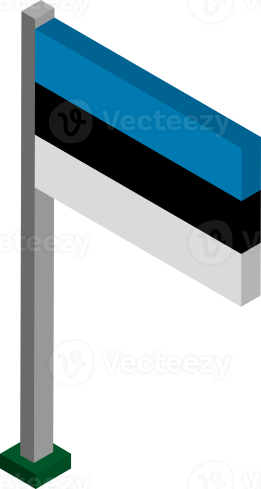 Estonia Flag in Isometric dimension. png