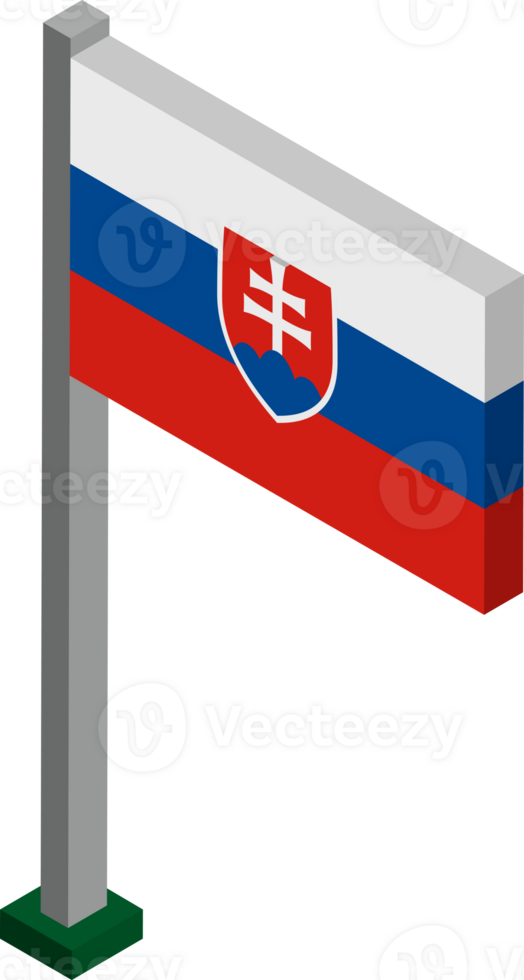 Slovakia Flag in Isometric dimension. png