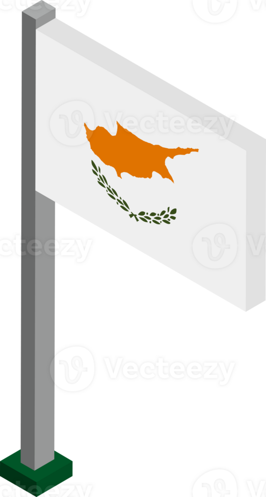 Cyprus Flag in Isometric dimension. png