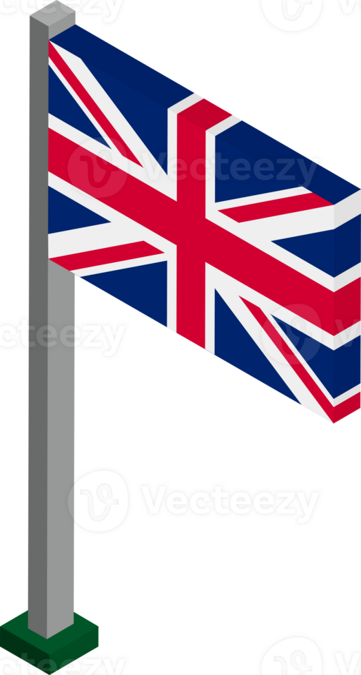 United Kingdom Flag in Isometric dimension. png