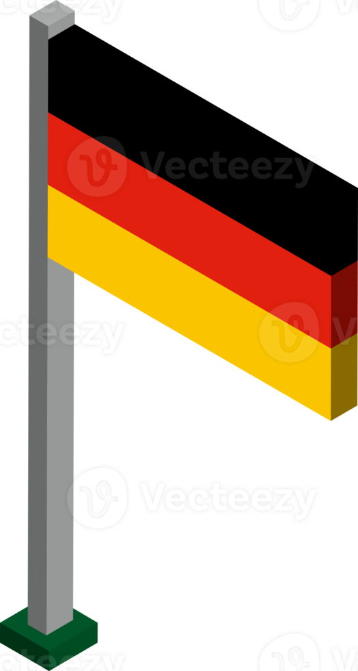 Germany Flag in Isometric dimension. png