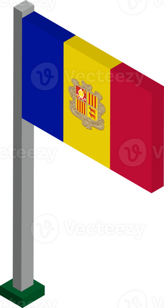 Andorra Flag in Isometric dimension. png