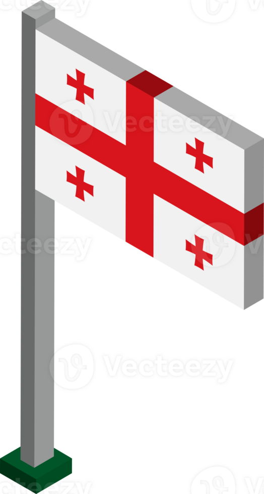 Georgia Flag in Isometric dimension. png