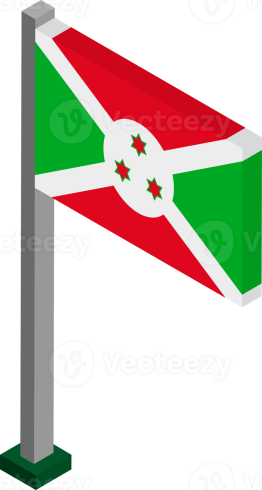 Burundi Flag in Isometric dimension. png