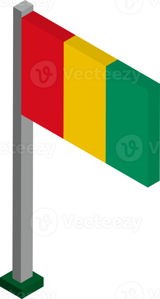 Guinea Flag in Isometric dimension. png