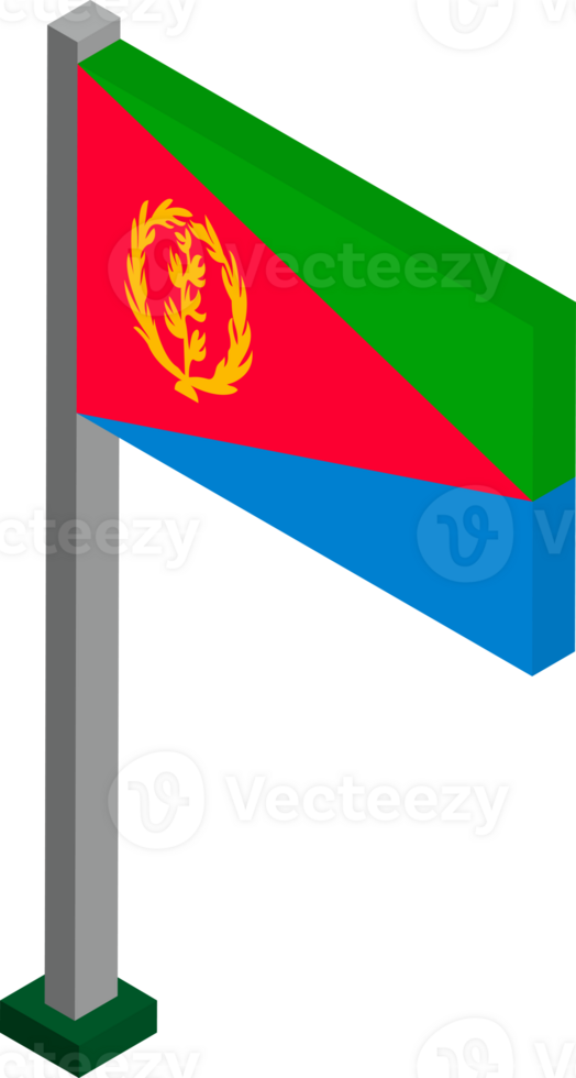 Eritrea Flag in Isometric dimension. png