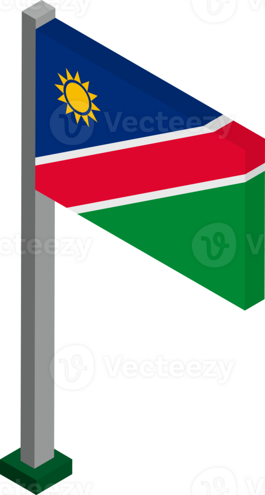 Namibia Flag in Isometric dimension. png
