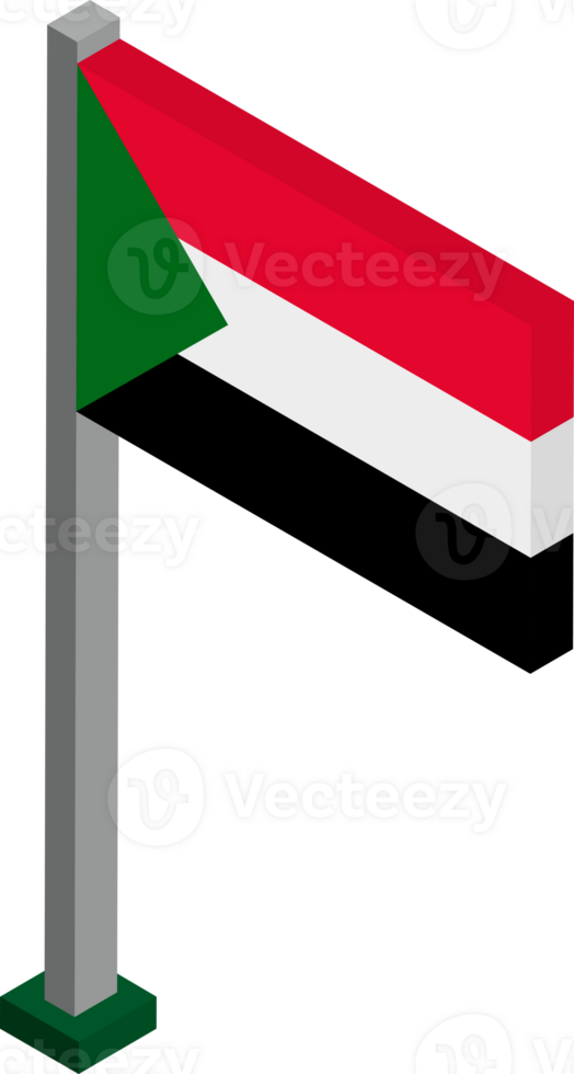 Sudan Flag in Isometric dimension. png