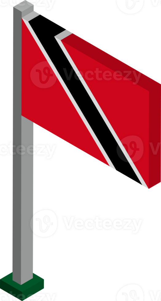 Trinidad and Tobago Flag in Isometric dimension. png