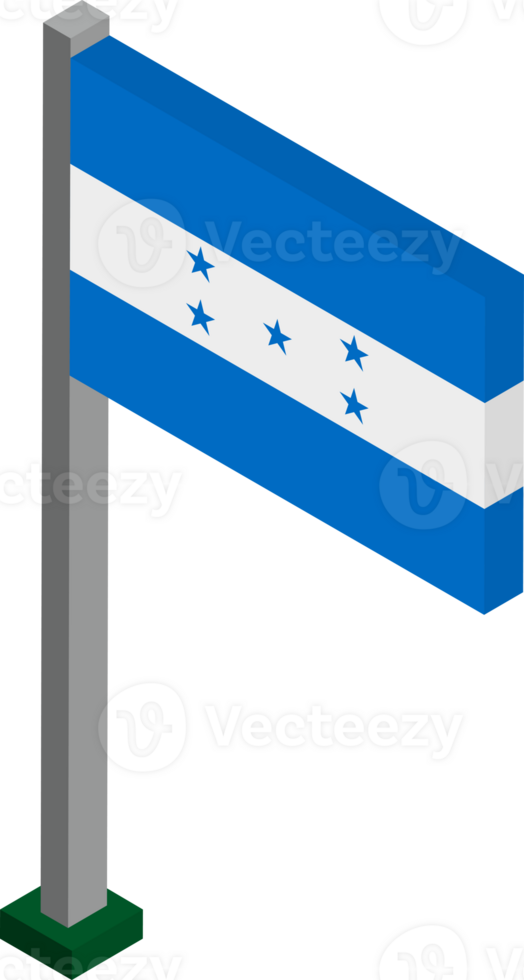 Honduras Flag in Isometric dimension. png