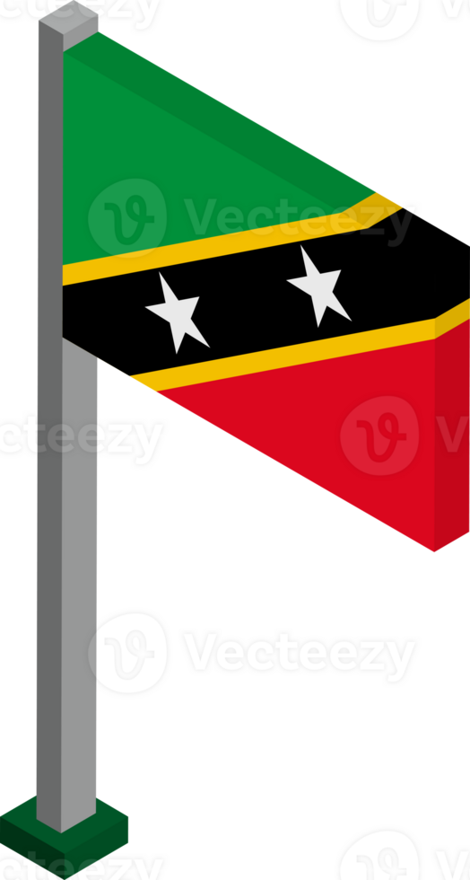 Saint Kitts and Nevis Flag in Isometric dimension. png