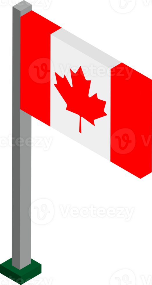 Canada Flag in Isometric dimension. png