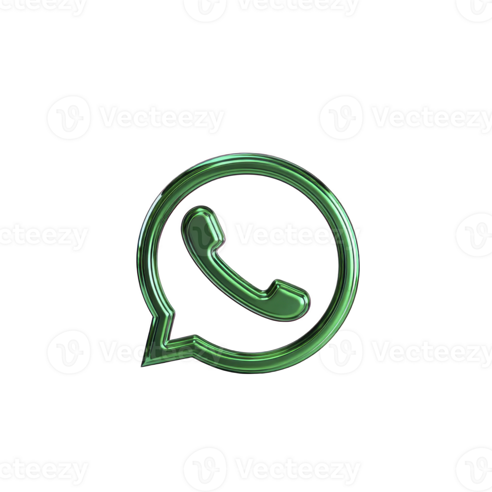 Green 3D phone icon inside speech bubble represents communication and messaging. design is simple and modern, symbolizing connectivity and interaction png