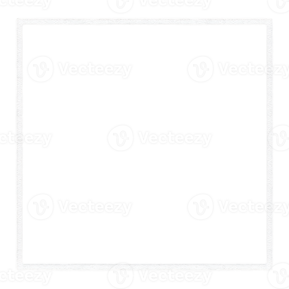 This is simple black square with white border, creating minimalist and modern design. contrast between black and white adds striking visual effect png