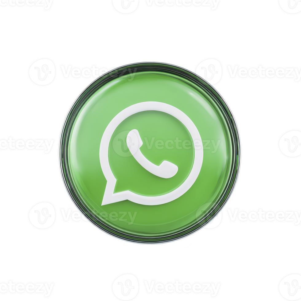 This features green circular icon with white speech bubble and telephone symbol, representing popular messaging application. design is simple and modern png