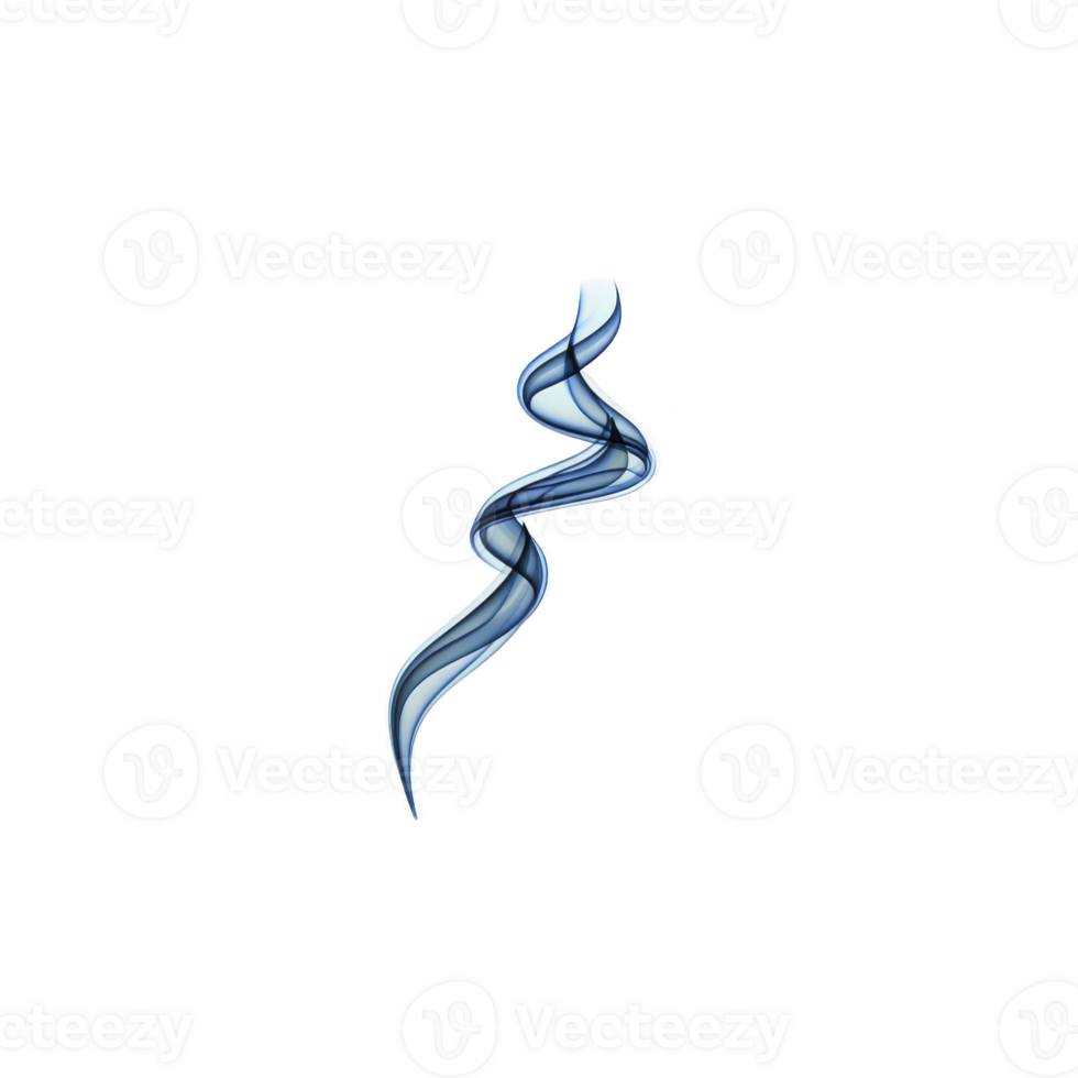 Sleek, abstract blue ribbon design twists gracefully against transparency background, creating sense of movement and elegance. smooth curves and gradient shades of blue add depth and dimension png