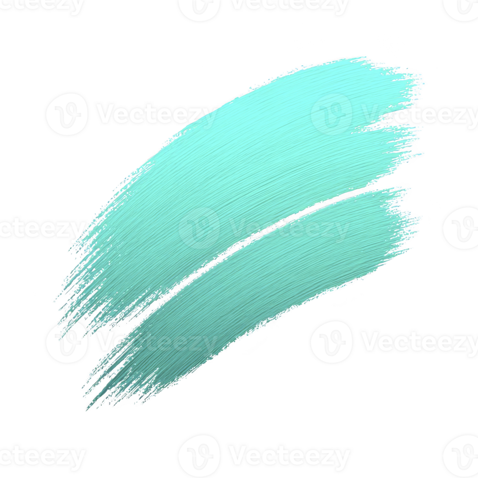 Aqua blue brush stroke on transparent background, showcasing textured paint effect. brush stroke is dynamic and artistic, ideal for creative design projects png