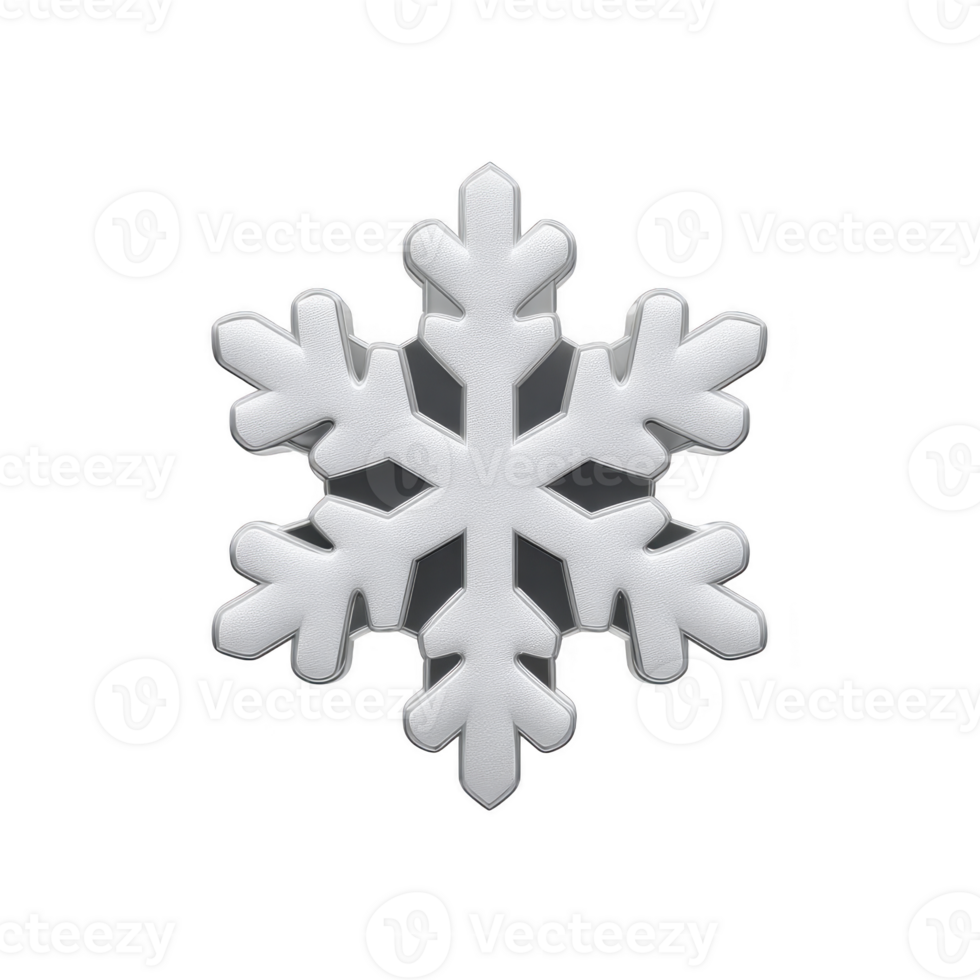 White snowflake with symmetrical design is set against transparency background, showcasing its intricate and delicate pattern. snowflake crisp edges and geometric shape evoke sense of winter png