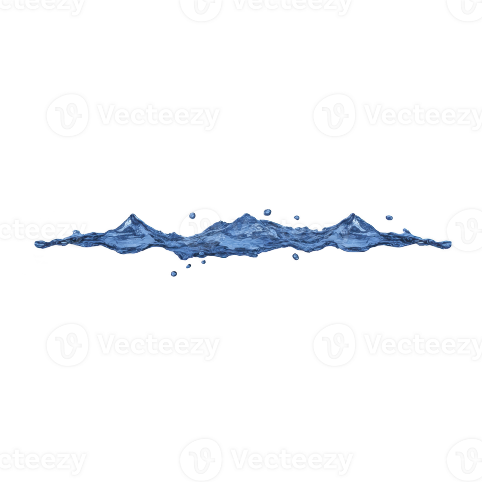 Dynamic splash of water captured mid air, showcasing fluid motion and energy against transparent background. image highlights natural beauty and elegance of water in motion png