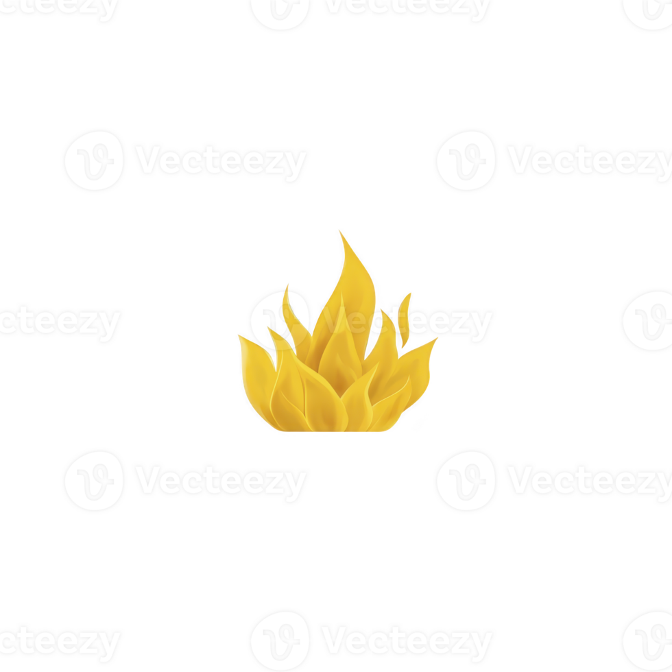Vibrant yellow flame icon with stylized, smooth edges, symbolizing energy and warmth. design is simple yet striking, perfect for digital use or graphic design projects png