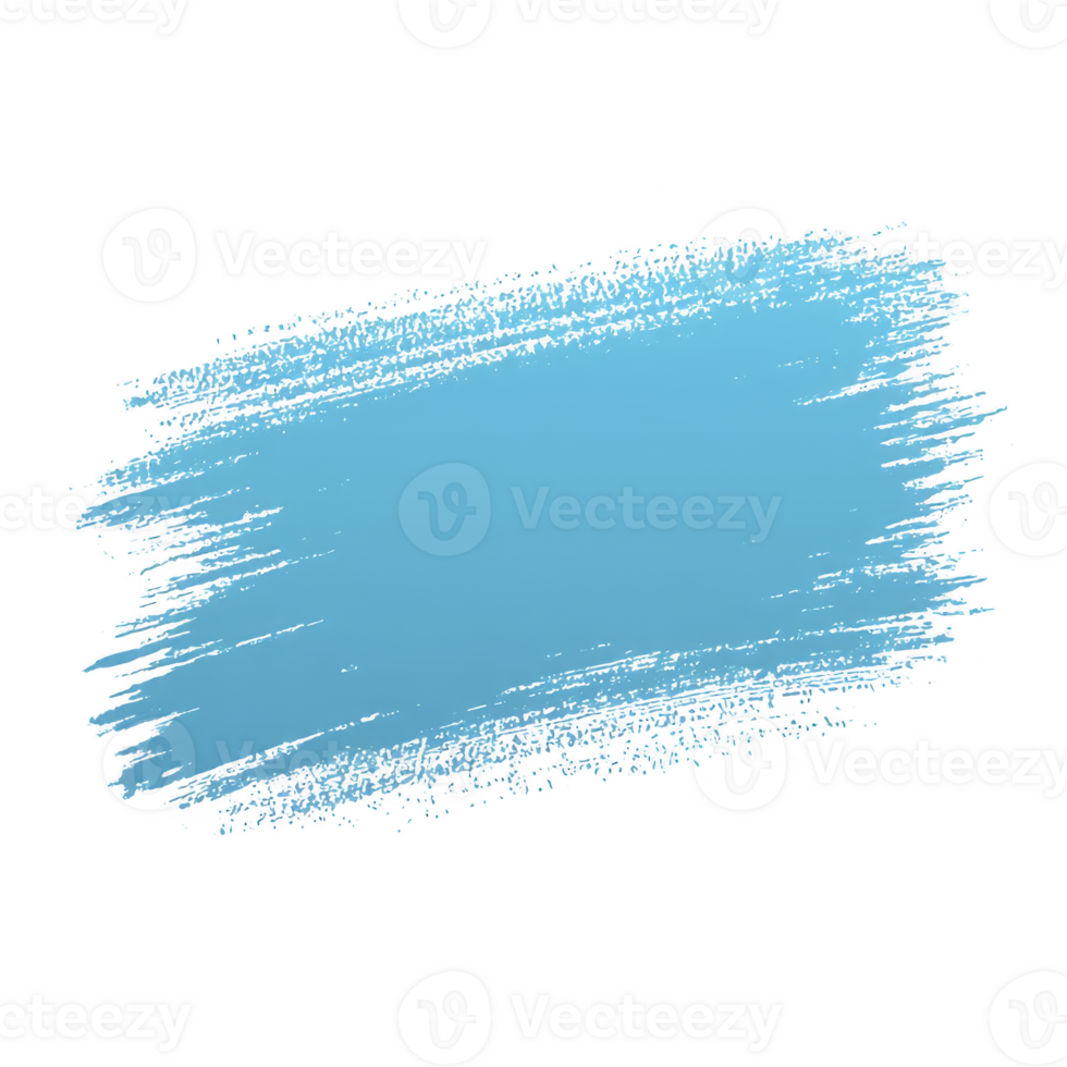 Vibrant blue paint brush stroke on transparent background, showcasing texture and artistic flair. Perfect for creative design projects and digital art compositions png